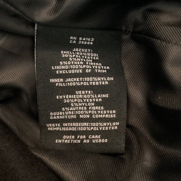 Cole Haan Mens Coat Jacket Size Large‎ Wool Blend Outerwear - Picture 10 of 10